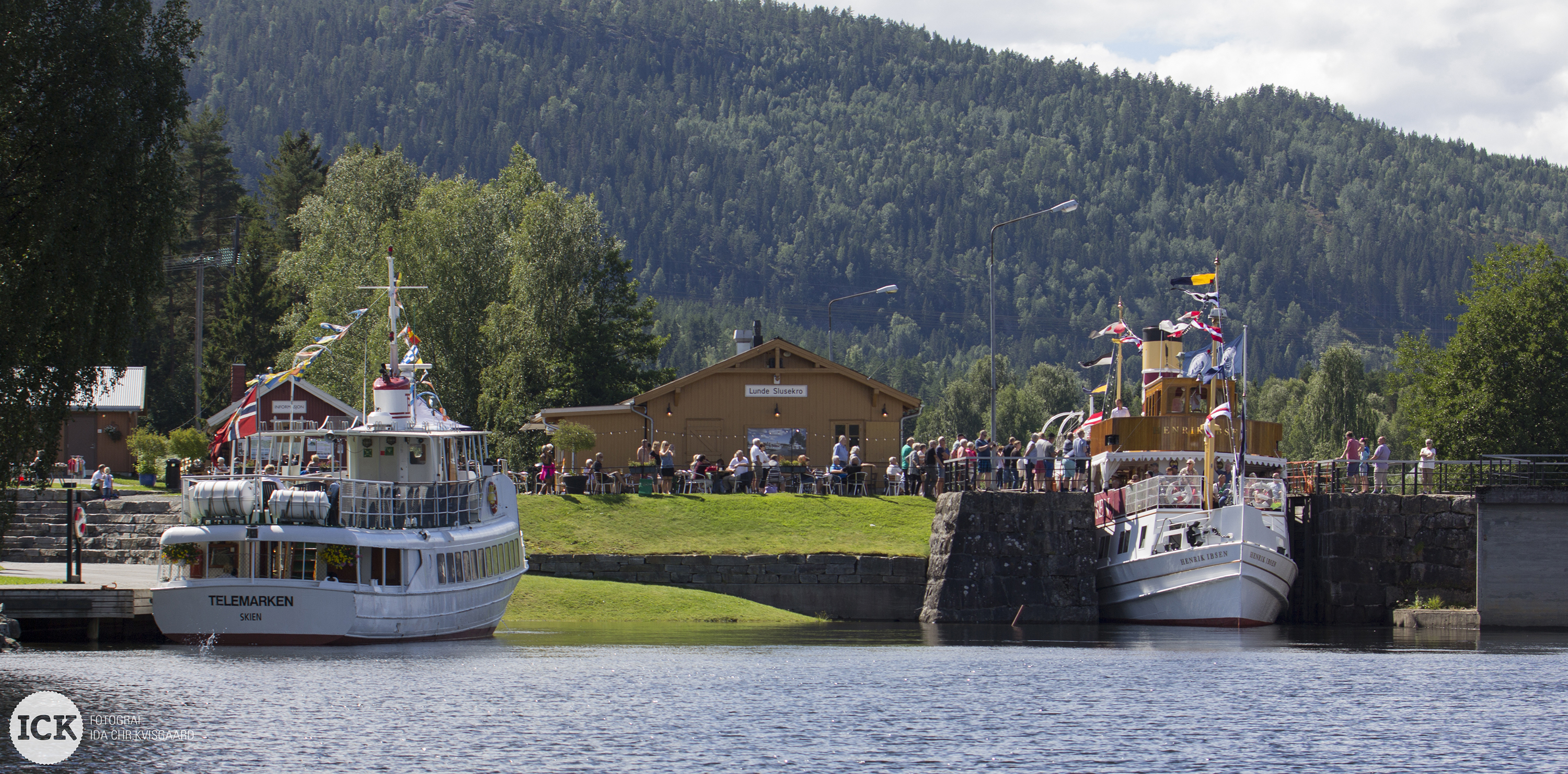 M/S Telemarken & M/S Henrik Ibsen by Lunde restaurant